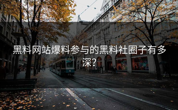 黑料网站爆料参与的黑料社圈子有多深？